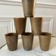 Set of 6 glasses in stoneware Digoin Sarreguemines 70s