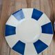 Set of 2 antique ironstone saucers from Badonviller – Cobalt blue Art Deco