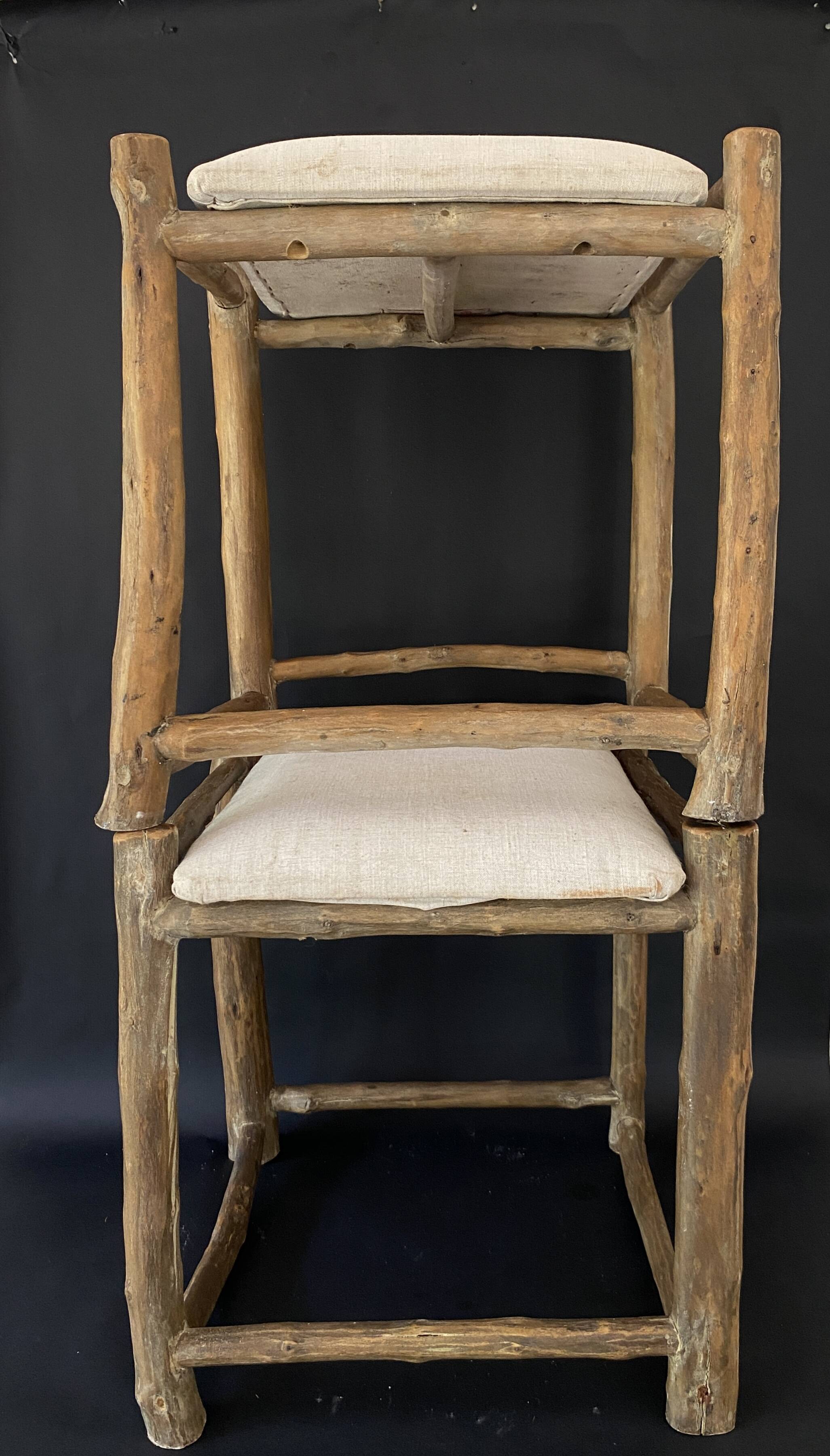 Pair of olive wood stools