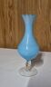 Antique blue opaline vase 17 cm vintage soliflore