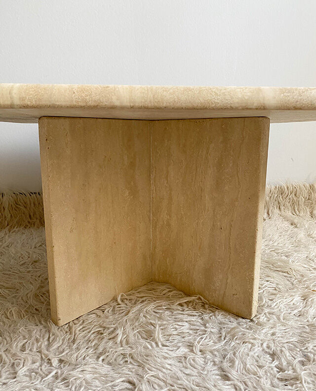 Travertine coffee table