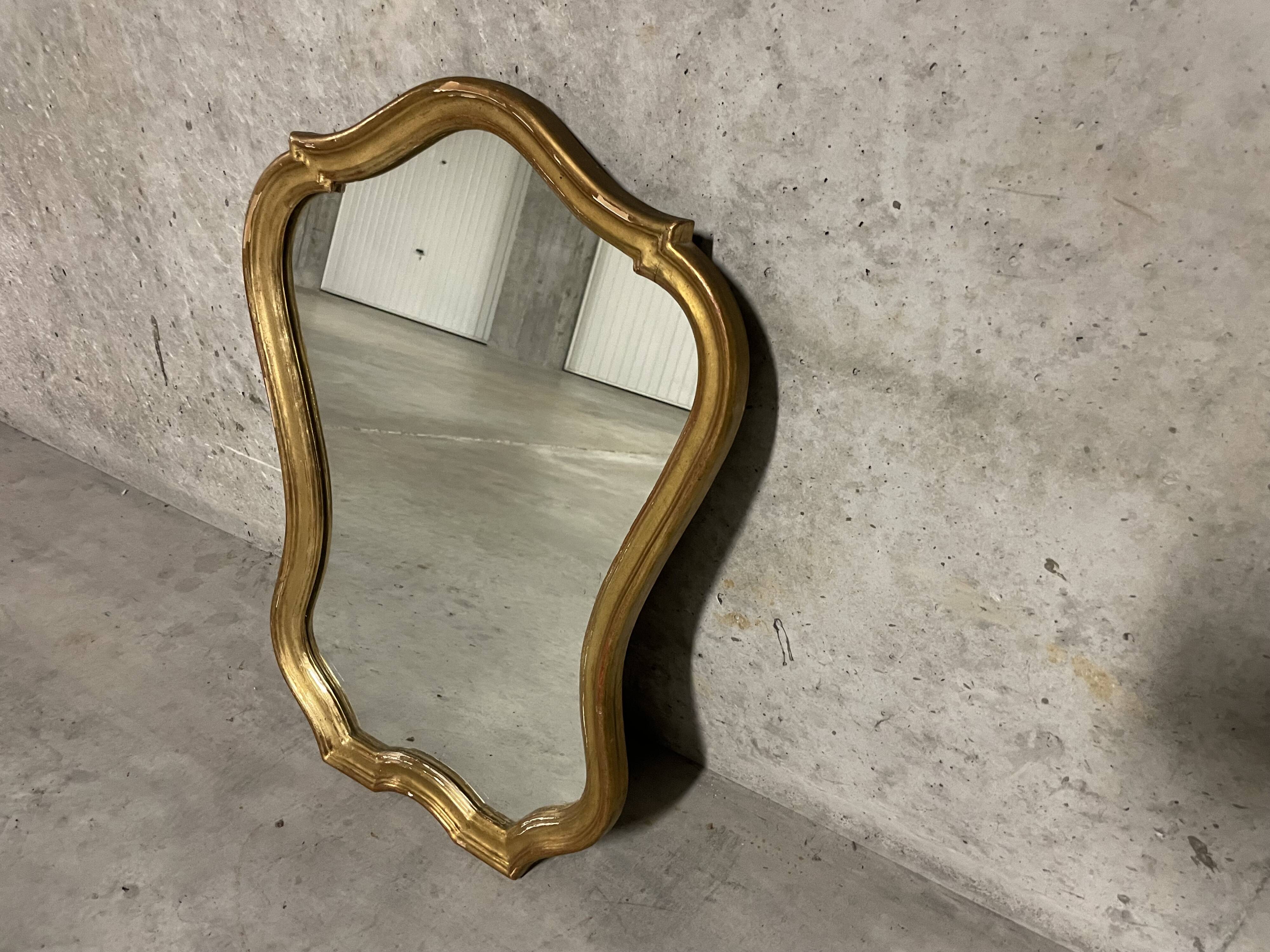 Old gold mirror