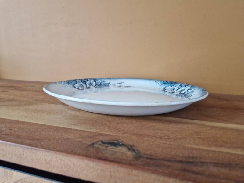 Important hollow plate in Saint Amand and Hamage earthenware, model Sylvia.