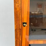 Biedermeier Display Cabinet in Cherry Veneer, Ash Burl, Austria, 1820s
