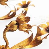 Pair of Vintage Gilt Flower Scones by Hans Kögl