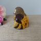 Hand carved Rinconada ceramic owl figurine made in Uruguay