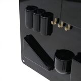 Wall organiser plateau Uten.Silo black by Dorothee Maurer Becker for Design M, 1960s