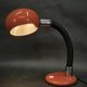 1970s Italian Orange Space Age Adjustable Gooseneck Table Lamp