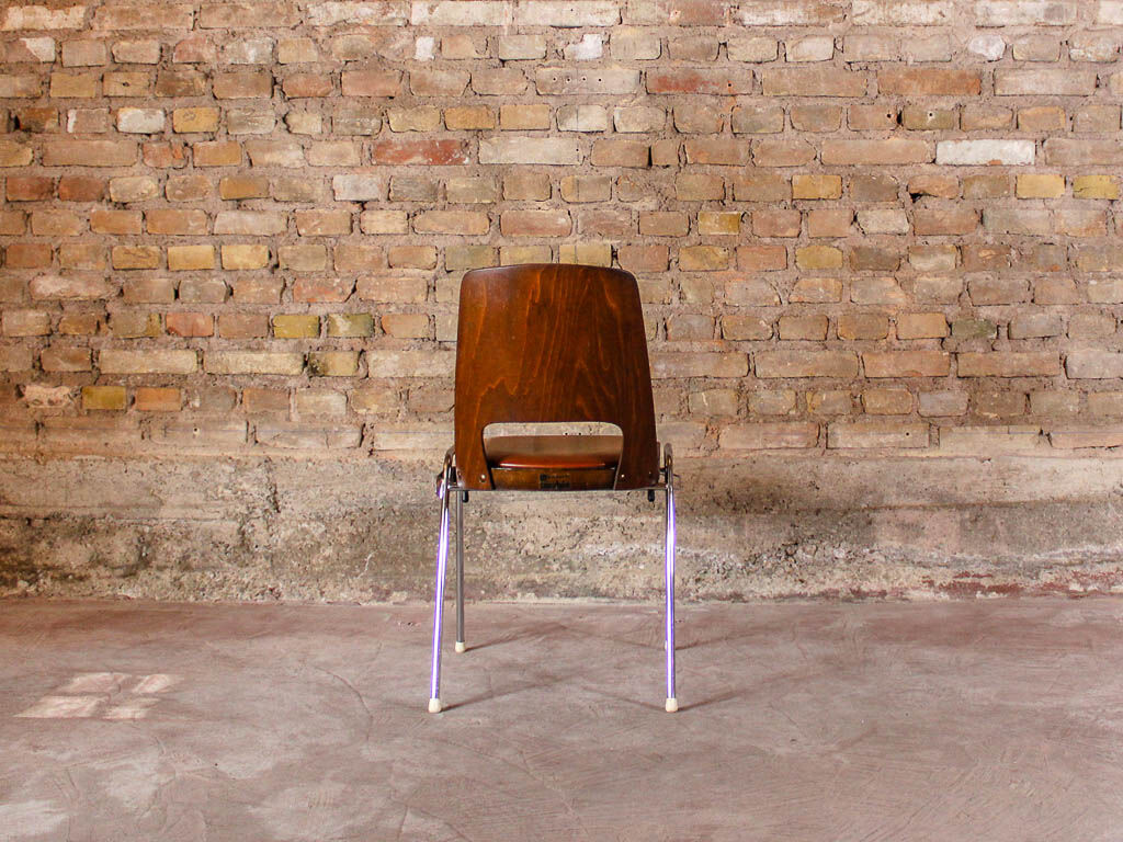 6 Baumann chairs in cognac imitation leather, circa 1960