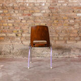 6 Baumann chairs in cognac imitation leather, circa 1960