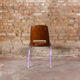 6 Baumann chairs in cognac imitation leather, circa 1960