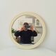 Vintage round mirror from the 70s/80s.