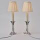 Paire antique de lampes de table en argent corinthien, William Hutton, années 1900, Royaume-Uni