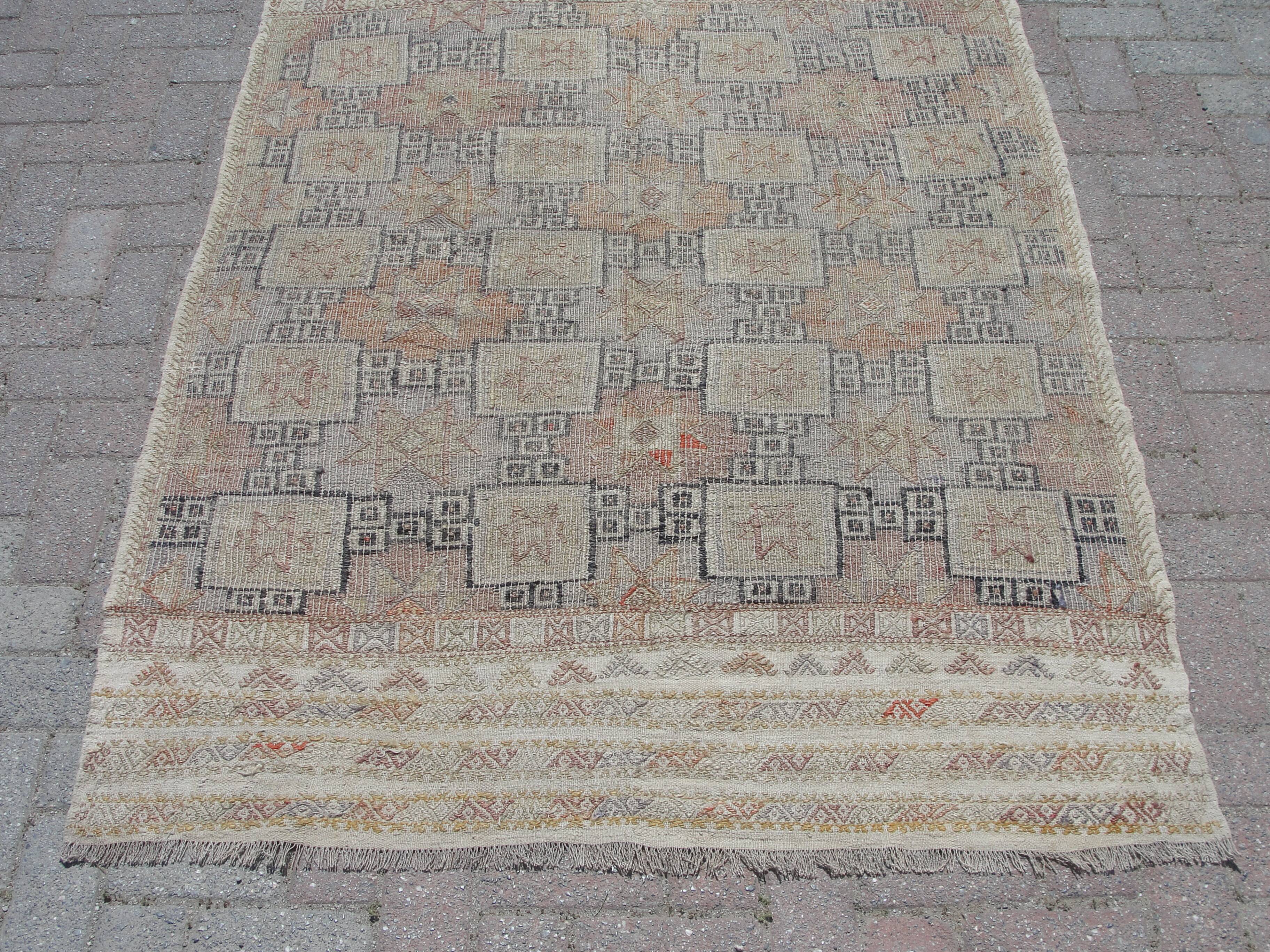 Tapis Kilim en coton fait à la main