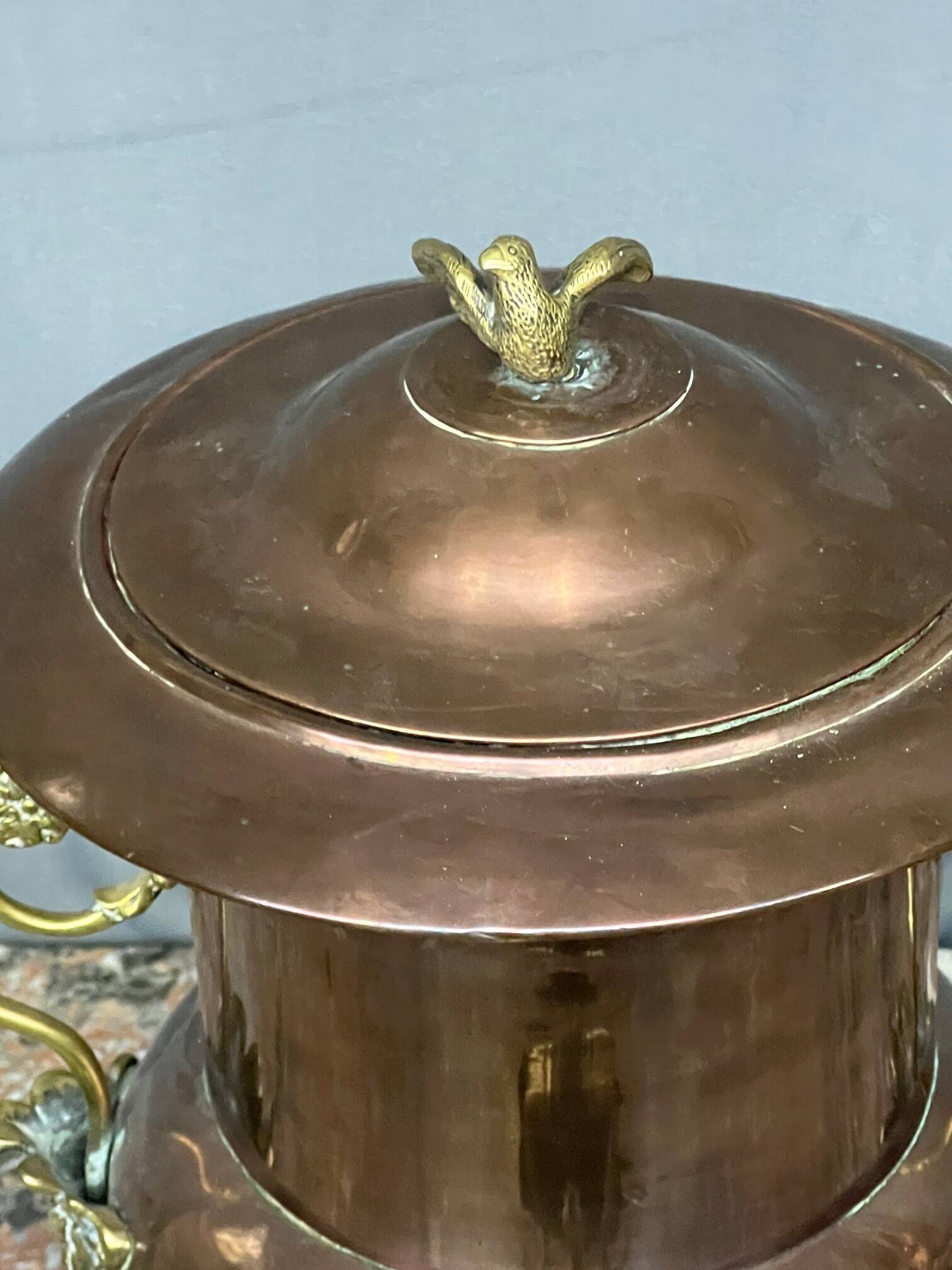 Antique samovar. Copper, solid bronze.