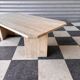 Vintage coffee table in travertine