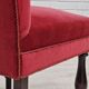 Ensemble de 4 chaises de salle à manger, bois de chêne, velours rouge cerise, années 1950, design danois