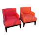 Paires des fauteuils rouge. 