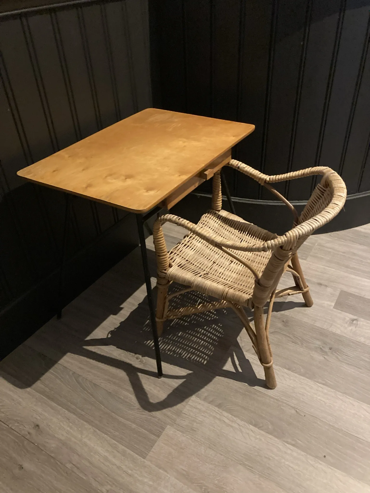 Small vintage children's desk, designed by Jacques Hitier.