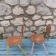Pair of vintage stackable children's chairs