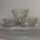 Set of 3 glass bowls with gold embellishments.