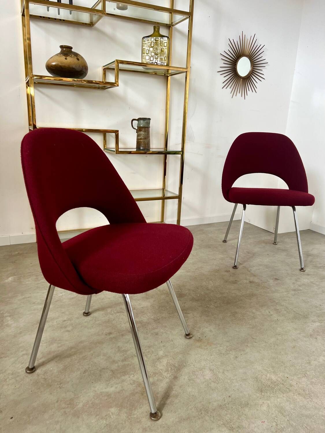 Lot 2 Old conference chairs 72 by Eero Saarinen Knoll International/ Wohnbedarf, 1968