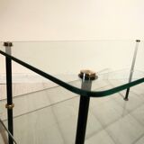 60s glass coffee table