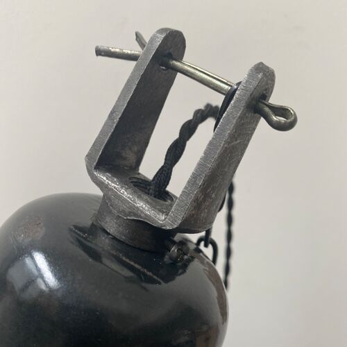 Ancienne suspension industrielle emaillée xxl 43,5 cm