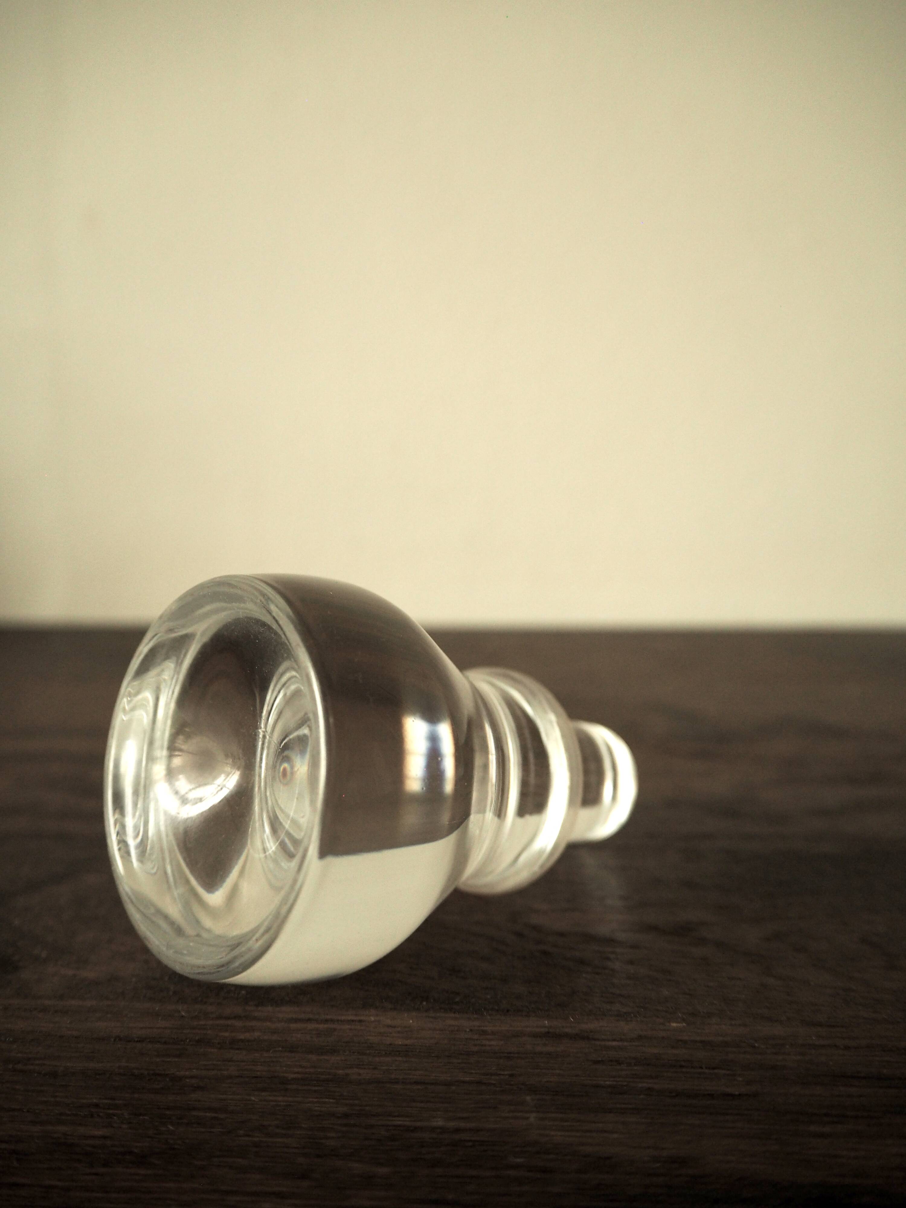 Carafe à whisky en verre lisse