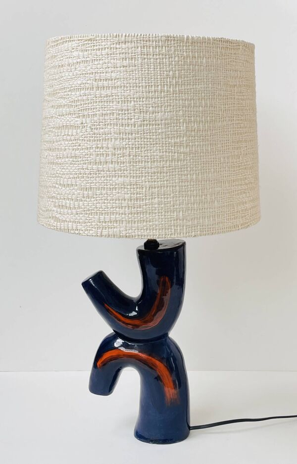 Lampe en céramique, forme libre,  sculpturale, 1960-70 , style Vallauris.