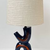 Ceramic lamp, free form, sculptural, 1960-70, Vallauris style.