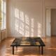Coffee table wood - floral patterns - by victor cerrato