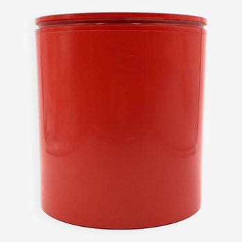 Anna Castelli Ferrari, Red biscuit jar / paper basket mod. 7305, Kartell Italy, 1970s