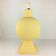 Lampe céramique, faïencerie Charolles jaune pastel 1980