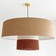 XXL fringe double lampshade suspension
