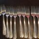 Silver metal cutlery
