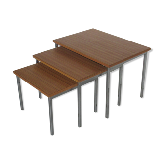 Tables pull-out design Florence Pierre Guariche edition Meurop