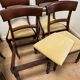 Ensemble de 6 chaises de salle à manger anciennes en acajou