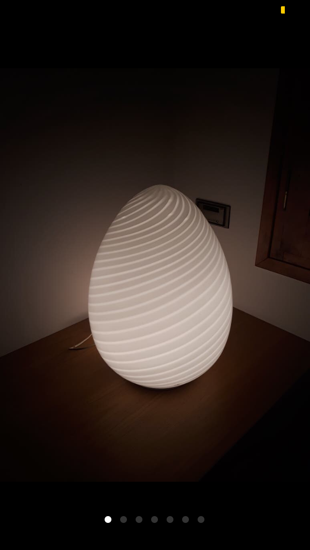 Lampe de table en spirale Vetri