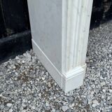 Louis XVI style fireplace in white Carrara marble circa 1880