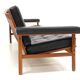 3-seater leather sofa, ope olof persson, sweden, 1960s