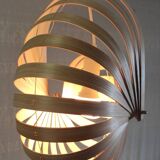 Designer wooden pendant light "Nautilus" model - 2000s
