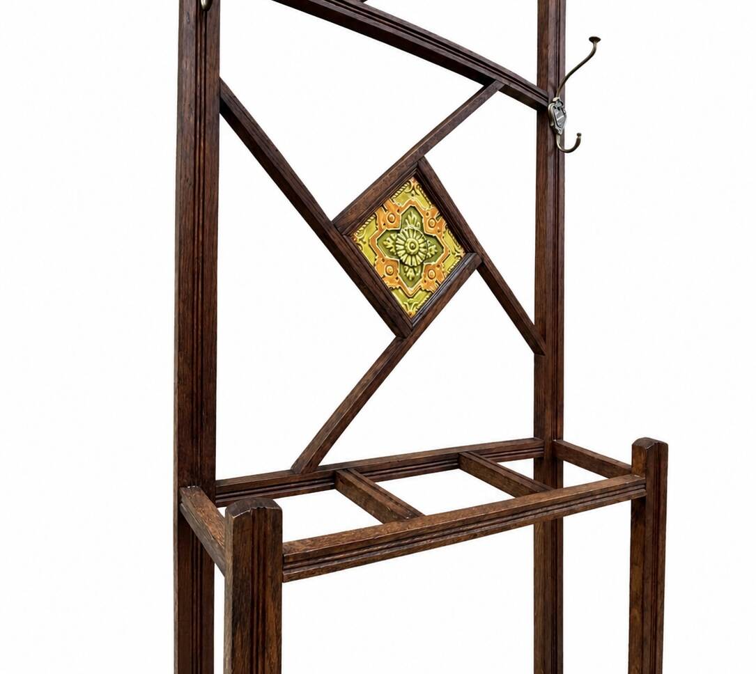 Art Nouveau coat rack 1920 vintage French European Jugendstil