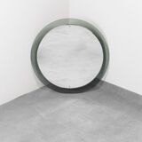 Miroir mural rond en verre 1970