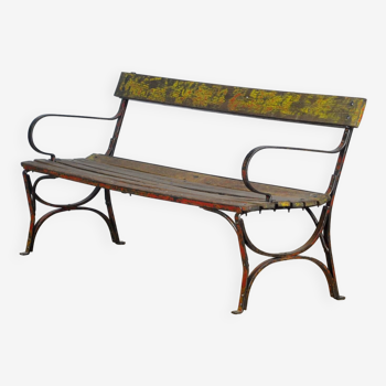 Riveted Iron Park Bench 1920's