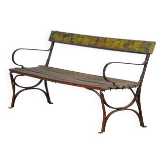 Riveted Iron Park Bench 1920's