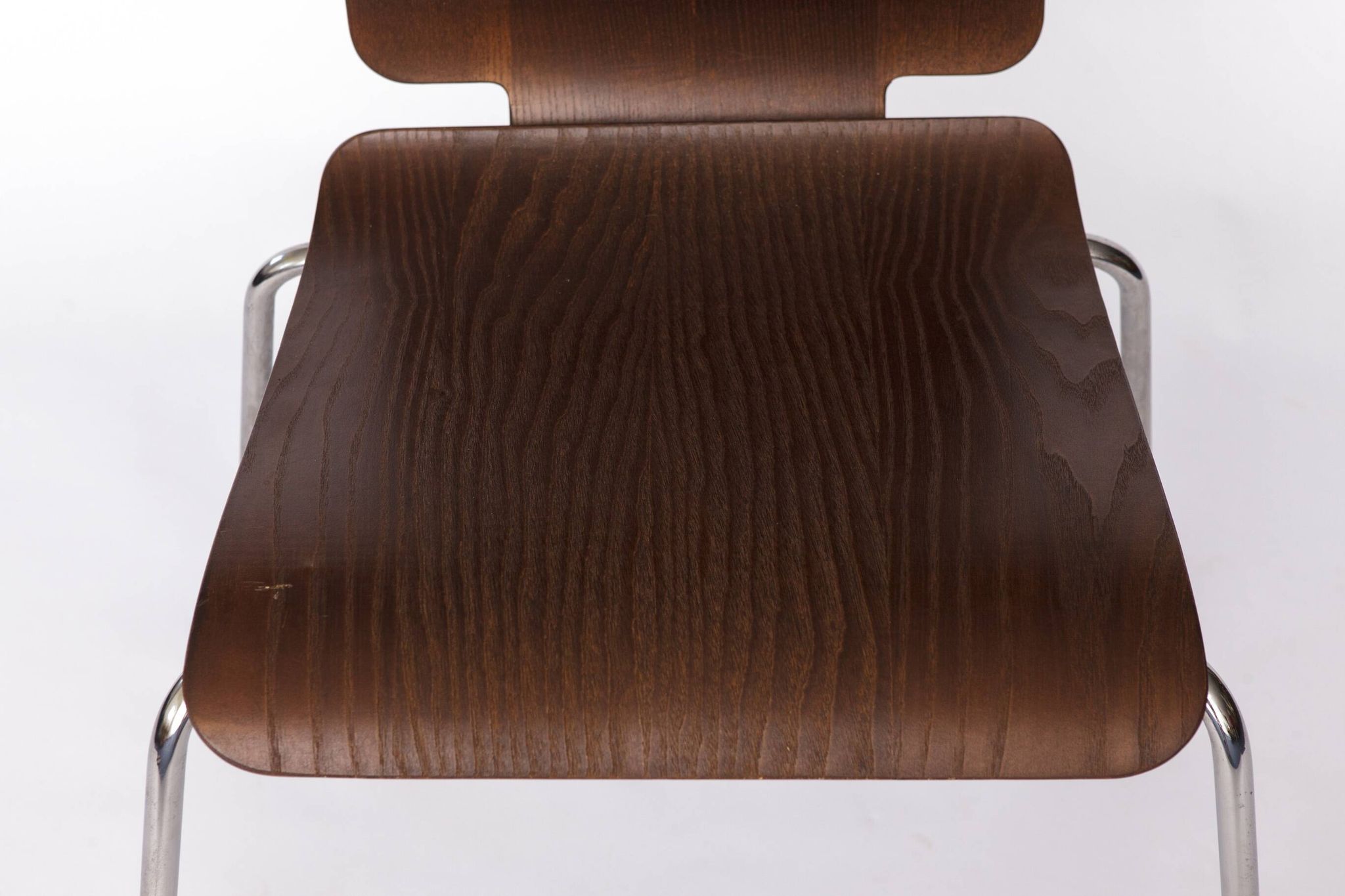 Chaise Gilbert IKEA – Chaise de salle à manger empilable vintage des années 1990, contreplaqué de teck