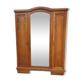 Evolutionary Art Deco cabinet Oak and mirror L156