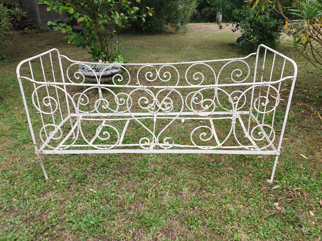 Old wrought iron bed