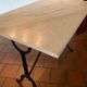 Marble and wrought iron bistro table